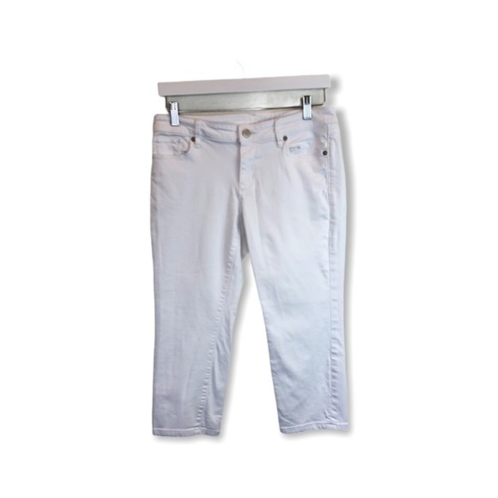 Loft White Modern Crop Petite Pants